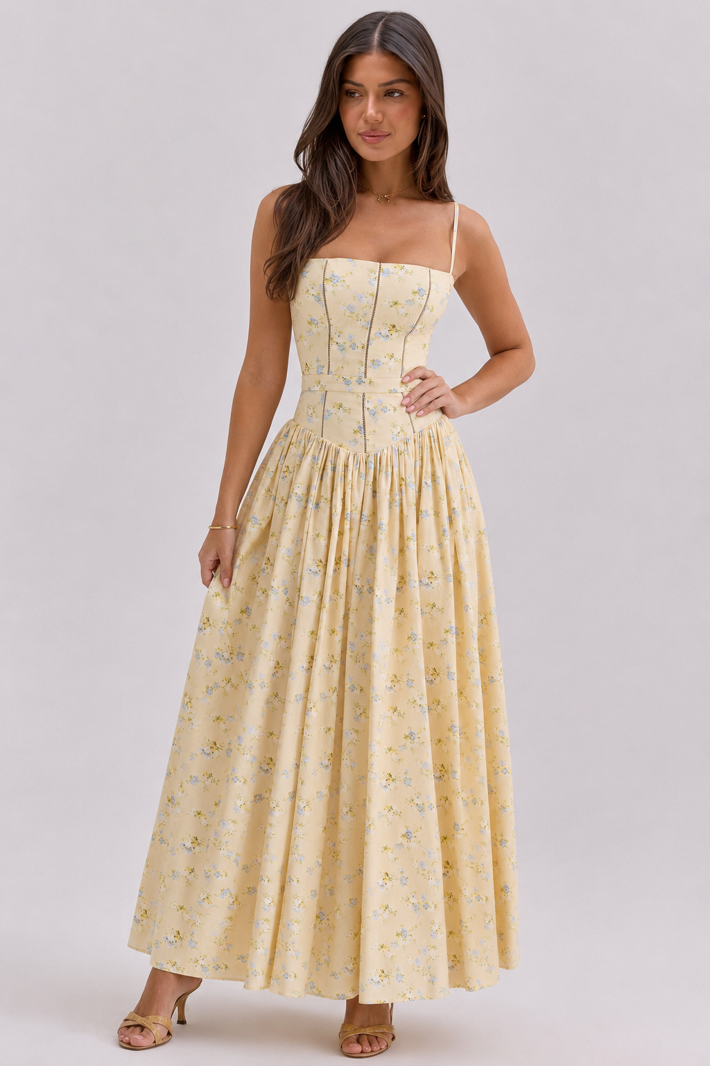 Chic Floral Print Cami Slip Maxi Dress image 9
