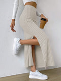 Noemi Ribbed Knit Skirt styled for Avrienne