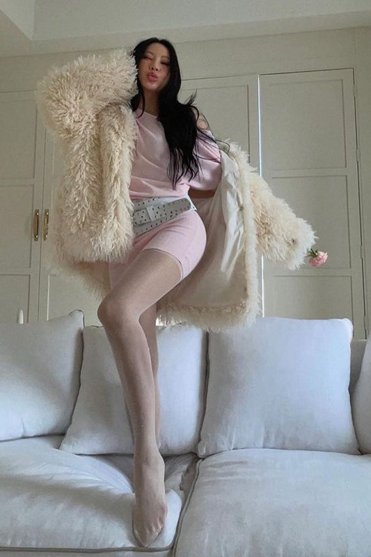 Asymmetrical Neck Long Sleeve Layered Slim Waist Mini Dress image 7