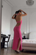 Sexy Bodycon Halter Maxi Dress image 2