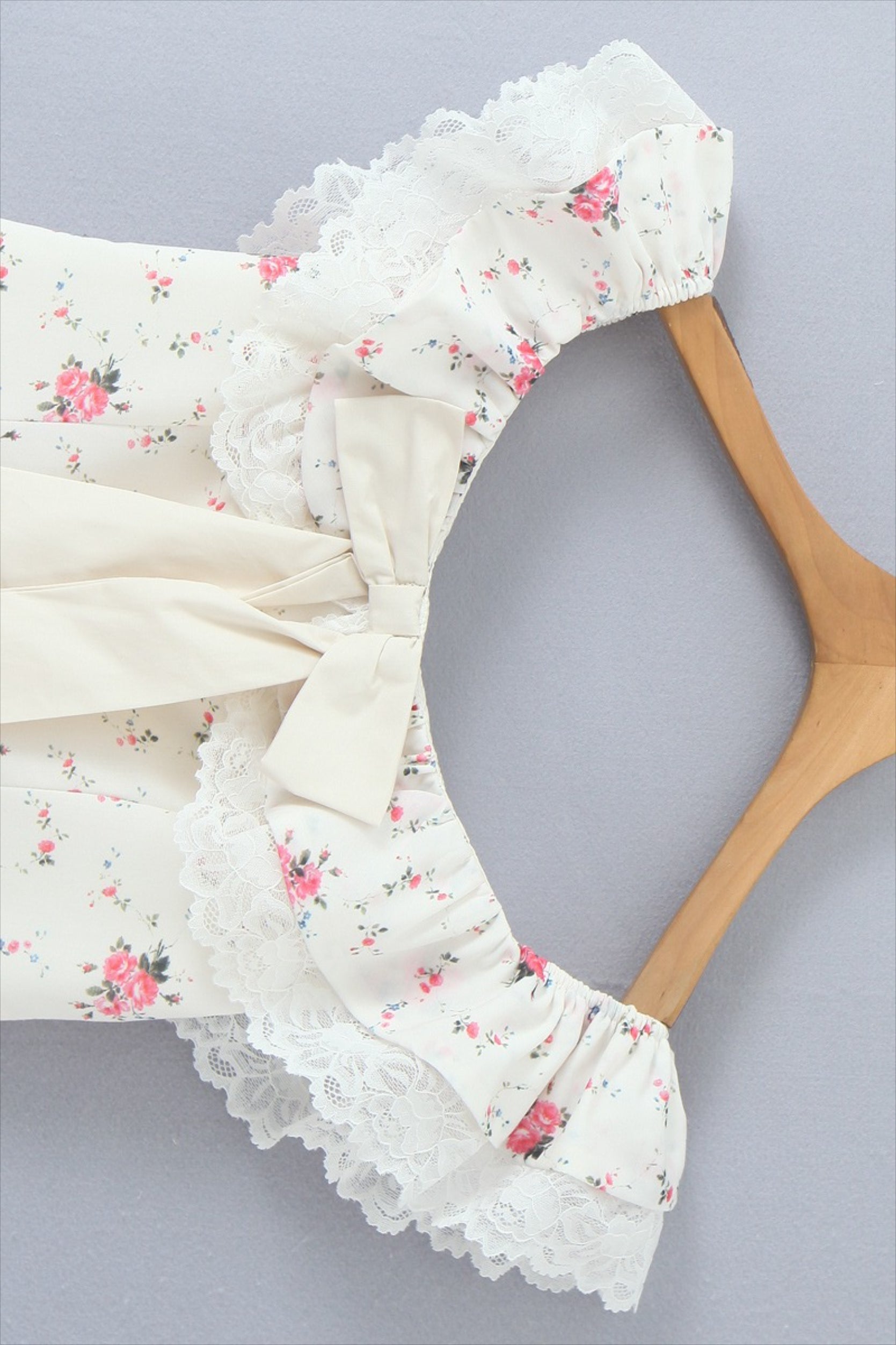 Sweet Floral Bow Off Shoulder Mini Dress image 5