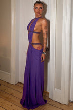 Elegant Sexy Cutout Rhinestone Backless Maxi Dress image 10