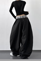 Vintage Layered Wide-Leg Palazzo Pants image 5