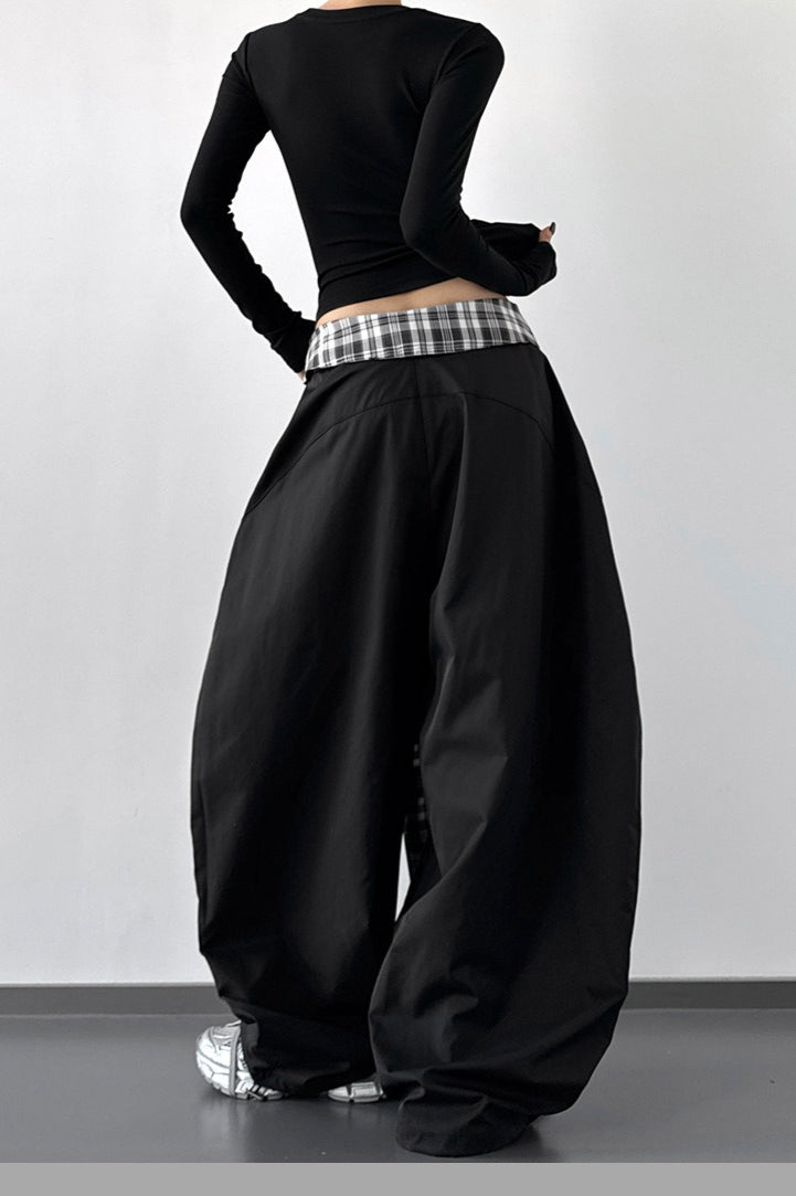 Vintage Layered Wide-Leg Palazzo Pants image 5