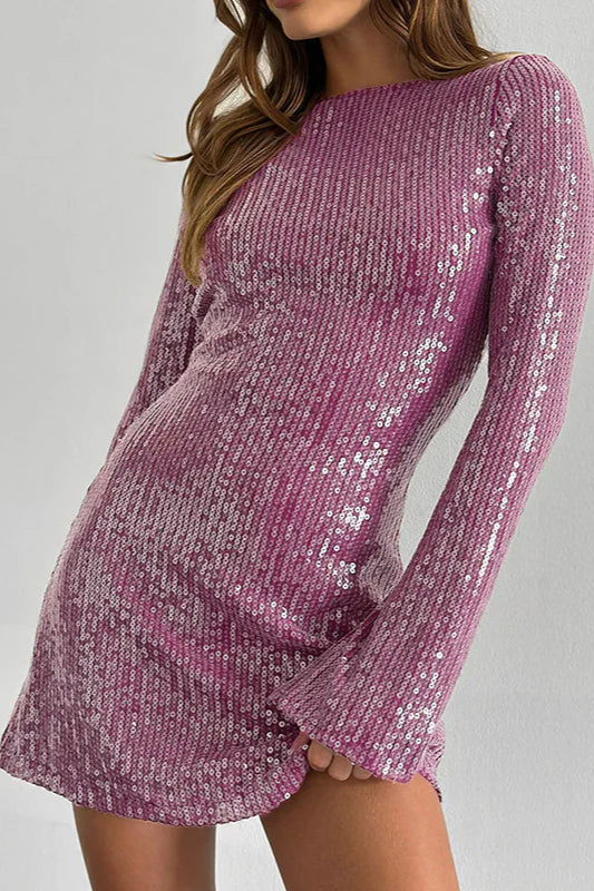 Sequin Backless Bodycon Party Dress image 4