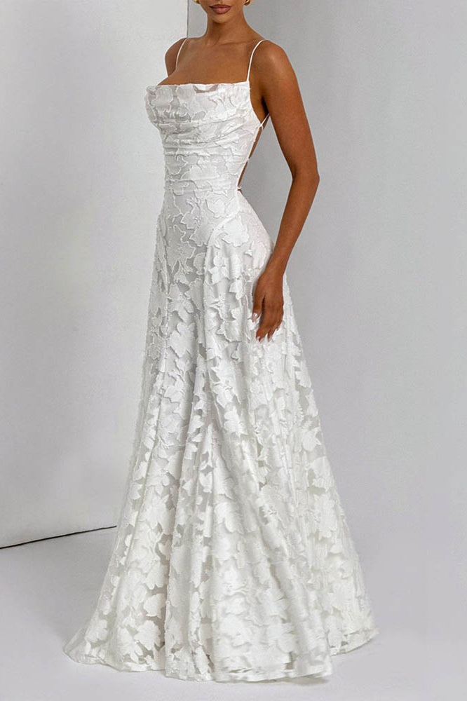 Backless Chiffon Maxi Boho Dress image 3