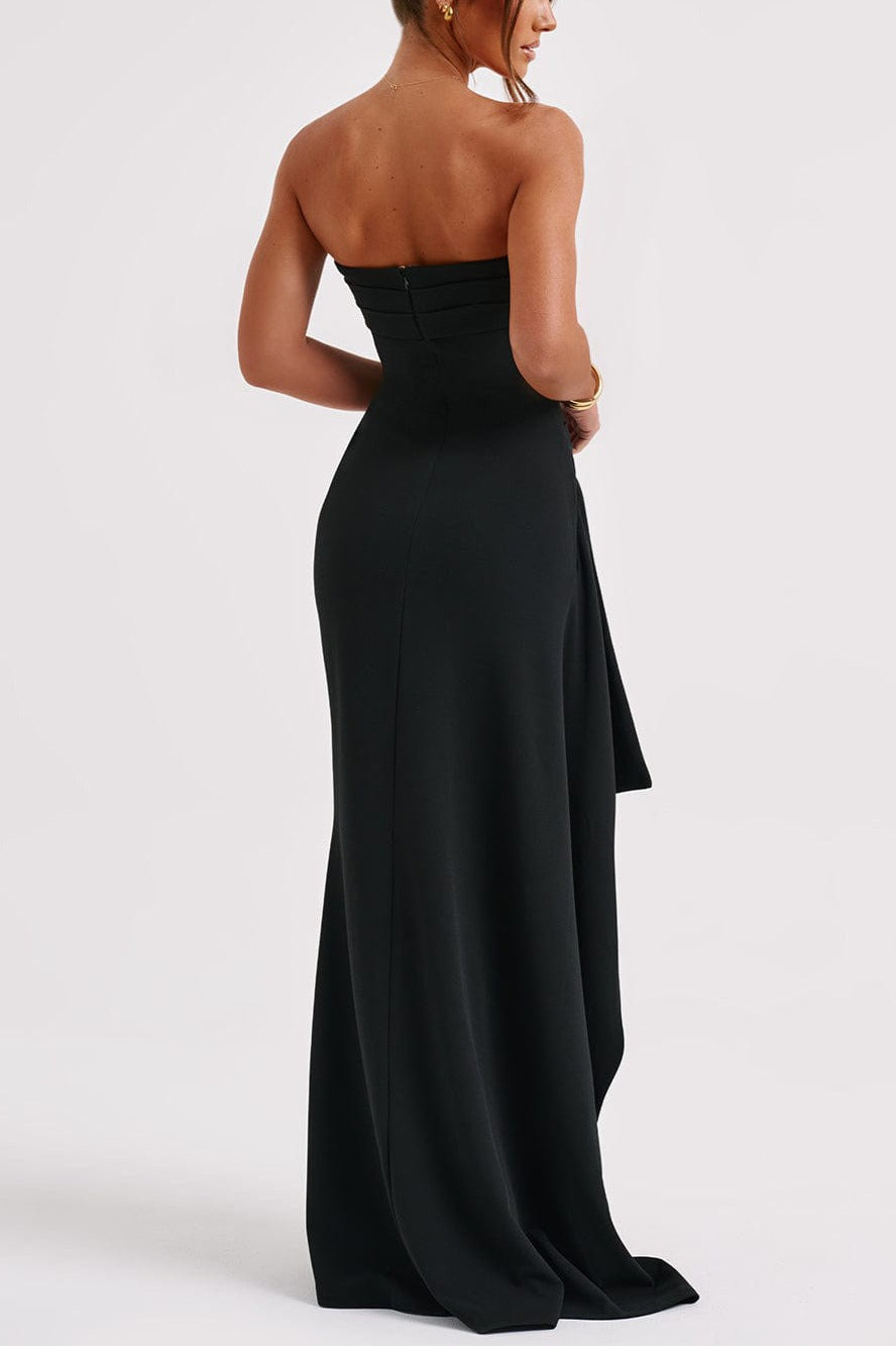Sexy Strapless Slit Evening Party Dress image 9