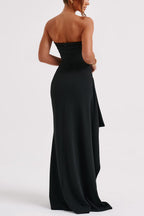 Sexy Strapless Slit Evening Party Dress image 9