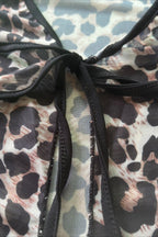 Long Sleeve Mesh Leopard Crop Top image 4