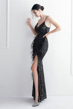 Intricate Beadwork Figure Hugging Gown Formal Dress image 32