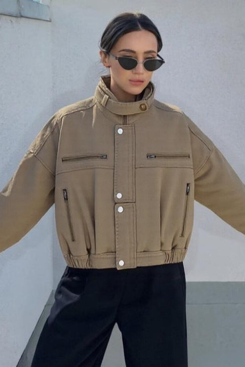 Denim Workwear Cropped Jacket image 3