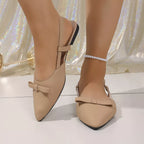 Adele Slingback Sandals detail view styled for Avrienne