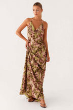 Street Style Leopard V Neck Maxi Dress image 3