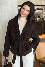 Suede Vintage Long Sleeve Jacket image 1