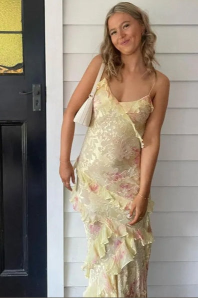 Sexy Wavy Trim Cami Maxi Dress image 1