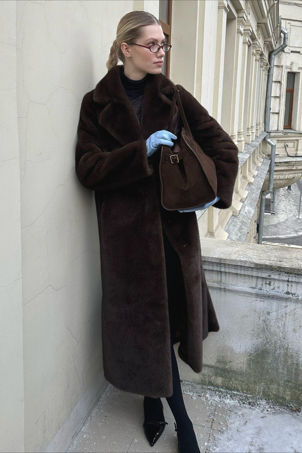 Belted Longline Faux Fur Insulated Overcoat image 3