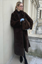 Belted Longline Faux Fur Insulated Overcoat image 3