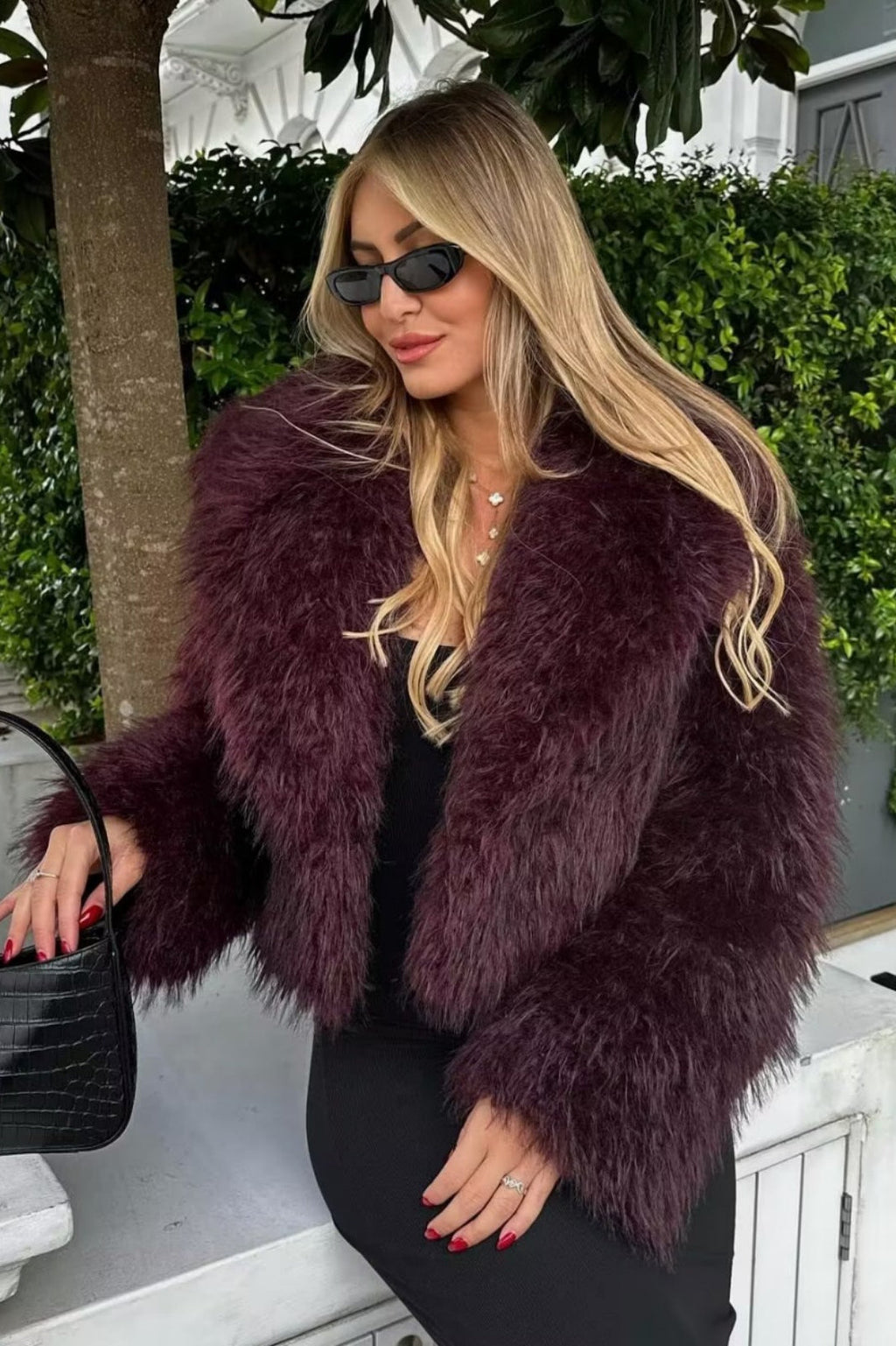 Thickened Plush Collar Solid Warm Short Coat image 2