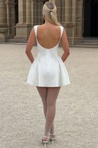 Solid Sleeveless Backless Bodycon Cocktail Dress image 4
