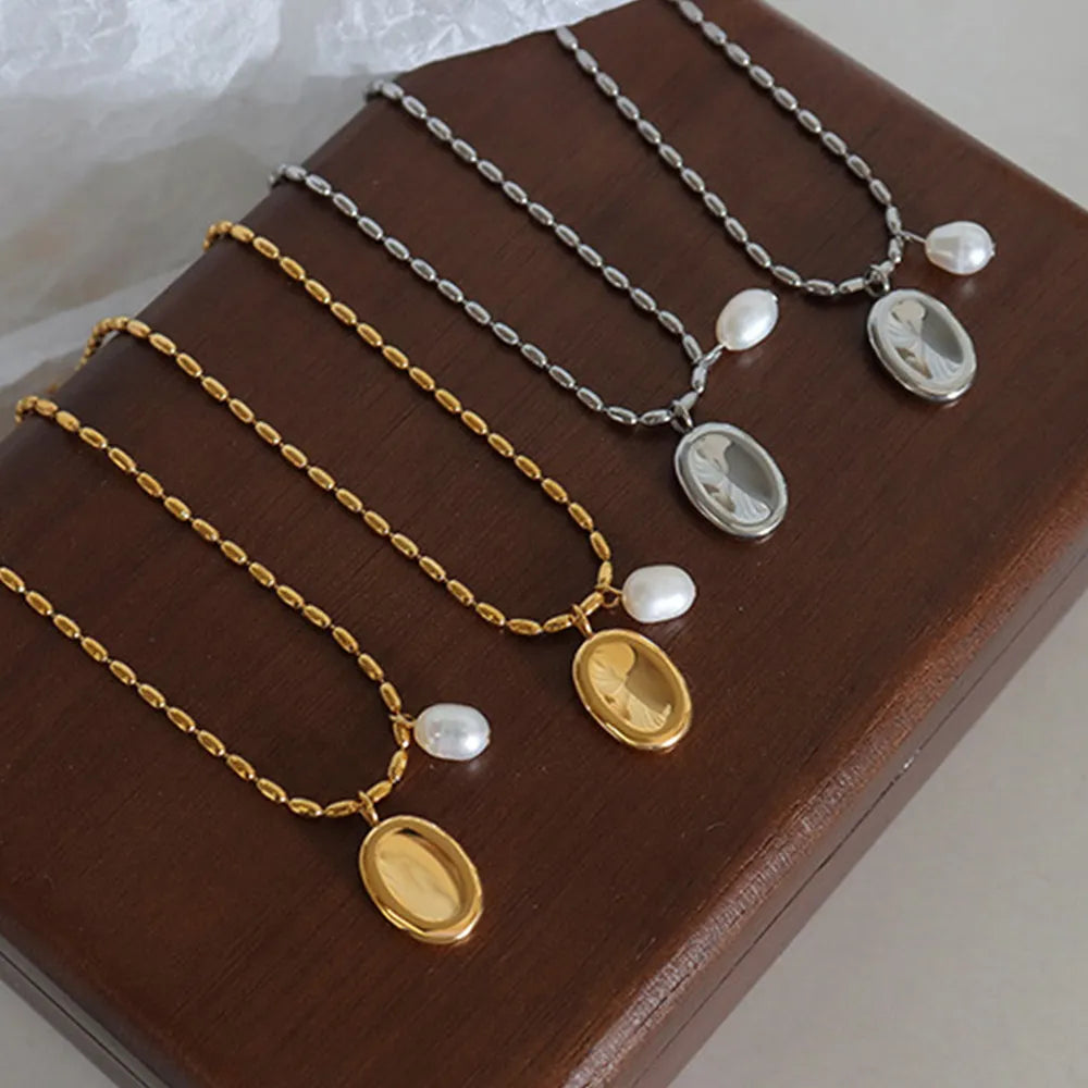 Arielle Pearl Necklace styled for Avrienne