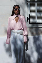 Elegant Collared Long Sleeve Blouse image 4