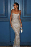 Sparkling Sleeveless Bodycon Maxi Dress image 1