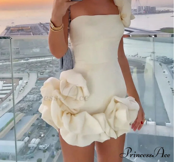 One-Shoulder Tube Top Mini Dress image 1
