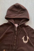 Vintage Graphic Riveted Zipper Hoodie image 3