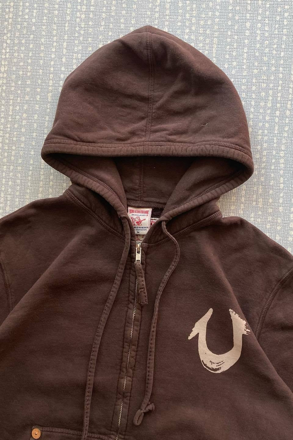 Vintage Graphic Riveted Zipper Hoodie image 3