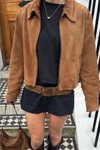 Short Lapel Collar Vintage Jacket image 2