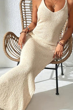 Hollow Out Sheer Split Cami Knit Sweater Dress image 2