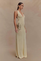 Elegant U Neck Solid Sweater Dress image 2