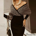 Deep - Party - V-Neck Plaid Gown Long Hip Streetwear Arm Spring Casual Autumn Gown Striped Vestidos image 7