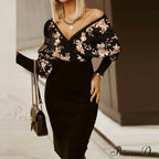 Deep - Party - V-Neck Plaid Gown Long Hip Streetwear Arm Spring Casual Autumn Gown Striped Vestidos image 9