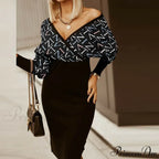 Deep - Party - V-Neck Plaid Gown Long Hip Streetwear Arm Spring Casual Autumn Gown Striped Vestidos image 12