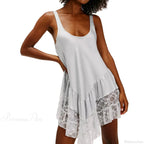 Deep U-Neck Ruffled Mini Dress image 11
