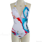 Deep V Halter Belly Cover One Piece Set image 7