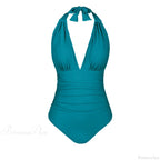 Deep V-neck Halter Backless One Piece Set image 14