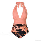 Deep V-neck Halter Backless One Piece Set image 4