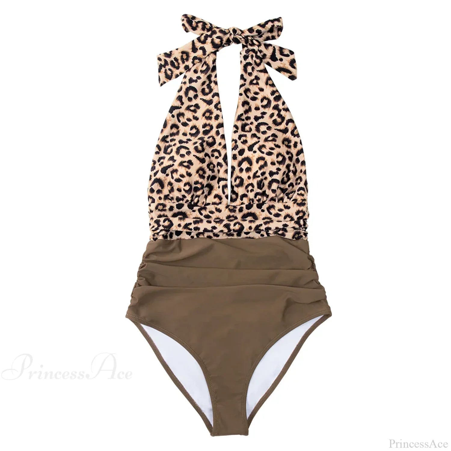 Deep V-neck Halter Backless One Piece Set image 5