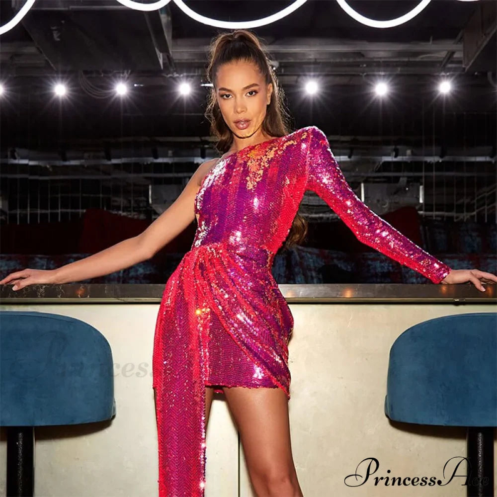 Deep V-Neck Long Sleeve Bodycon Mini Dresses image 12