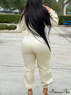 Deep V Shawl Collar Bishop Sleeve Jumpsuit image 3