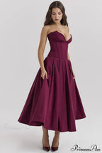 Deep V Strapless Bodycon Low-Waist Party Dress image 2