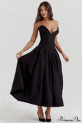 Deep V Strapless Bodycon Low-Waist Party Dress image 4