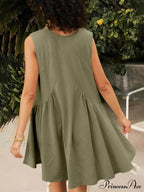 Deep V Wide Charming Strap Mini Tank Dress image 8