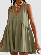 Deep V Wide Charming Strap Mini Tank Dress image 7