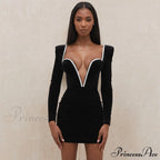 Deep Winter Neck V Gown with Diamante Crystal and Velvet Party Detail image 4