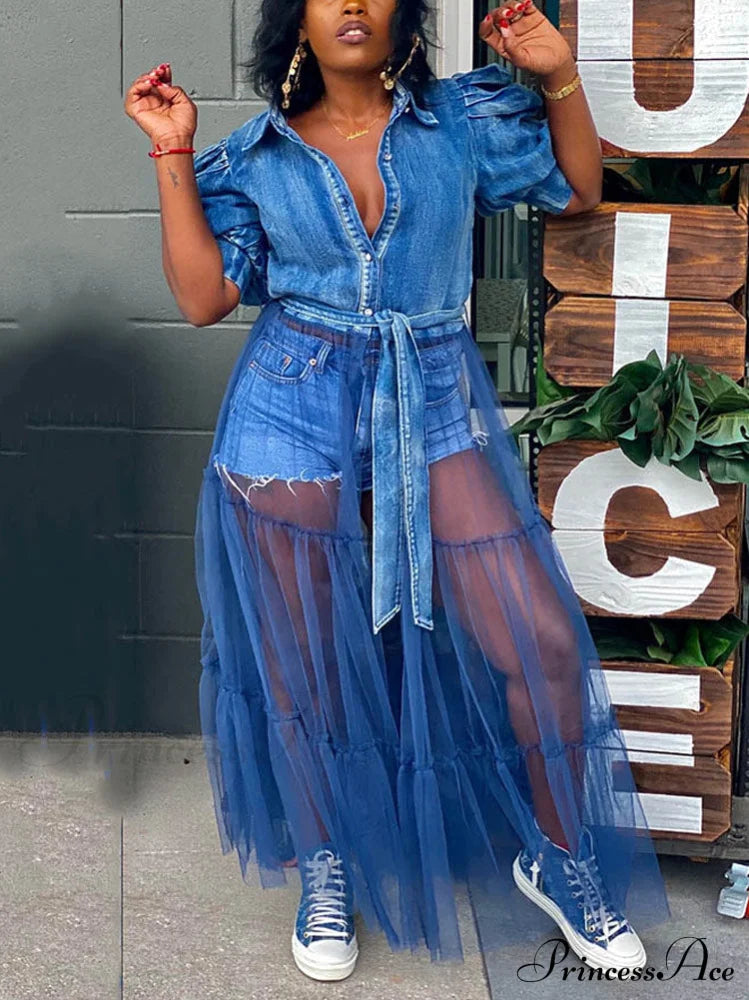 Denim Charming Tassel Shorts image 2