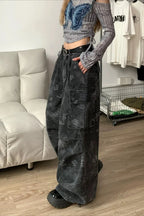 Denim Snake Camo Multi-Pocket Cargo Pants image 2