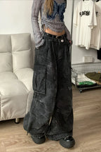 Denim Snake Camo Multi-Pocket Cargo Pants image 3